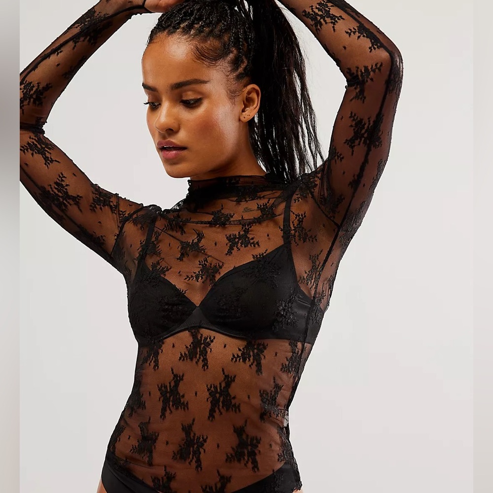 Intimately Free People Lady Lux Layering Top - Black - Small